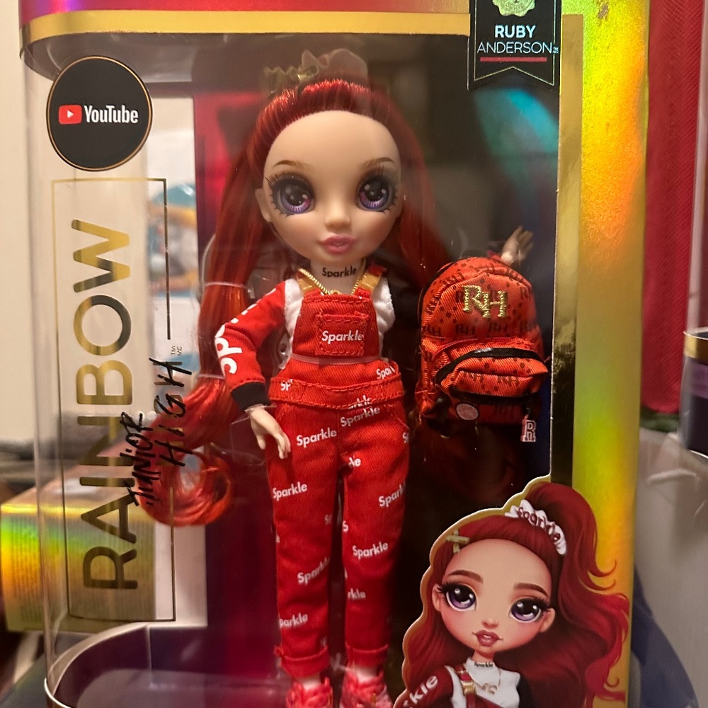 Rainbow jr high (red) doll
